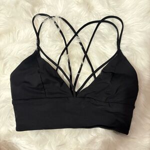 lululemon athletica Black Strappy Yoga Sports Bra